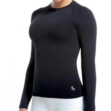 Imagem de Camiseta Lupo Feminina Térmica Com Proteção UV Manga Longa Lupo, G, Pr