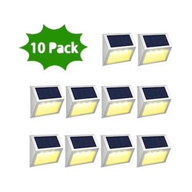 Imagem de Luzes De Deck Solares Para Exterior, Luzes De Passo Em Aço Inoxidável 