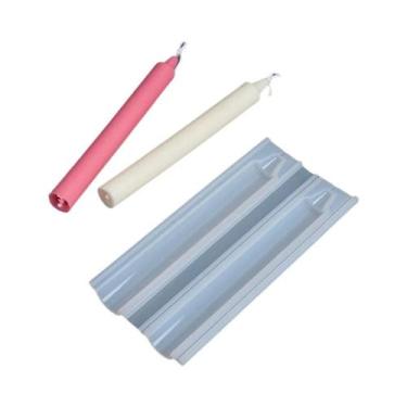 Imagem de Molde De Silicone Longo Para Velas DIY, Bastão Redondo De Cera, Decora