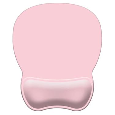 Imagem de Mouse pad com suporte, mouse pad ergonômico com descanso de pulso em gel, confortável com superfície de suporte de pulso macia e base de poliuretano antiderrapante para escritório em casa e estudo (03