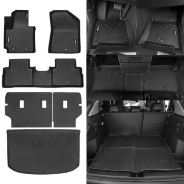 Imagem de NQOQN Tapetes de chão para todos os climas adequados para Kia Soul 2014-2019 tapetes de chão, tapete de porta-malas e tapete de encosto de substituição para acessórios Kia Soul forro antiderrapante