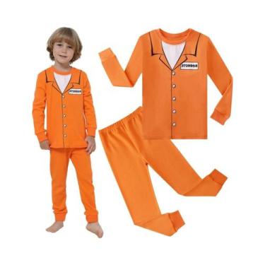 Imagem de Fantasia De Esqueleto Para Crianças, Pijamas De Halloween Com Caveira 