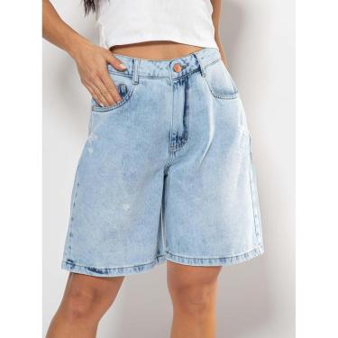 Imagem de Bermuda Feminina Jeans Wide Crocker - 50901-Feminino