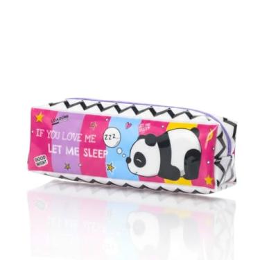 Imagem de Estojo Escolar Fun Tubo Quadrado Panda Colorido | OBI