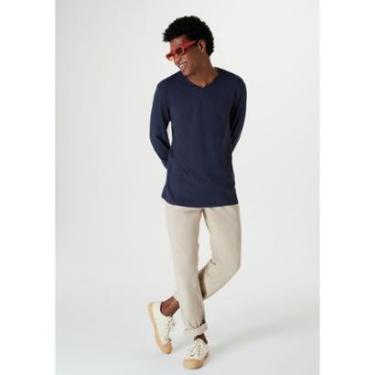 Imagem de Camiseta Básica Masculina Manga Longa Decote V World-Masculino