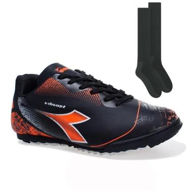 Imagem de Kit Chuteira Society Diadora Squadra + Par de Mei-Masculino