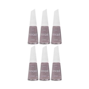 Imagem de Kit Esmalte Risqué Nude Cremoso Lágrimas de Vênus 8ml - 6 Un