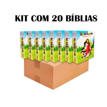 Imagem de Kit 20 Bíblias Infantil Brochura - Edição de Promessas - REI DAS BIBLI