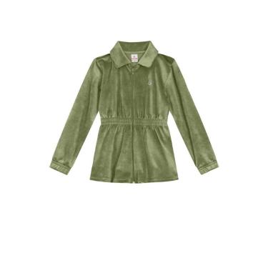Imagem de Jaqueta Malha Cotelê Infantil Menina Brandili Verde-Feminino