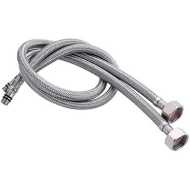 Imagem de Kit 2 Engates Rabicho Flexível 60cm Monocomando Misturador Água Quente Fria Torneira Grande Comprido Mangueira Banheiro Cozinha