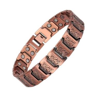 Imagem de Pulseira Magnética De Cobre Puro Para Homens, Joia De Energia E Saúde 
