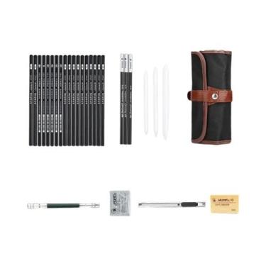 Imagem de Conjunto De Lápis De Desenho Profissional Com 29 Peças, Suprimentos De