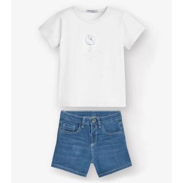 Imagem de Conjunto Infantil Blusa com Shorts Trick Nick Branco, 6, Branco