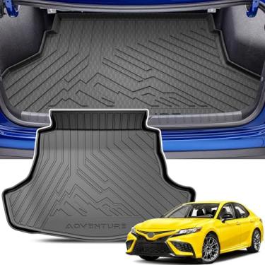 Imagem de KUST Tapete de porta-malas de carga para Toyota Camry 2018-2024, forro de carga traseiro para acessórios Camry para todos os climas TPE borda elevada de borracha