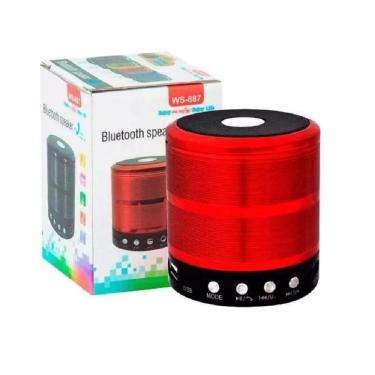 Imagem de Mini Caixa De Som Portátil Speaker Ws-887 - Vermelho