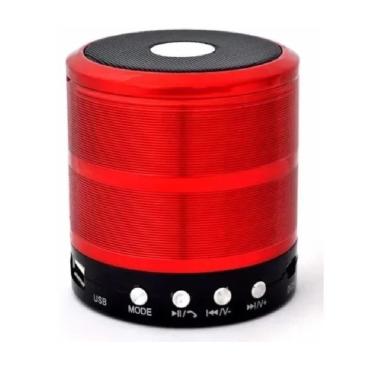 Imagem de Mini Caixa De Som Portátil Speaker Ws-887 Vermelho