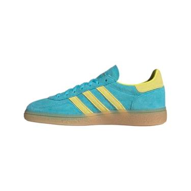 Imagem de adidas Tênis feminino casual de handebol Spezial com cadarço - azul, Multi, 9.5 Wide