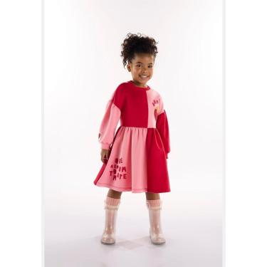 Imagem de Vestido Frutas Vermelhas Infantil em Moletom Três e Já-Feminino