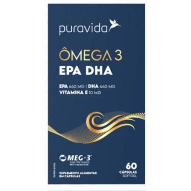 Imagem de Ômega 3 EPA DHA Vitamina E 60 Cápsulas Pura Vida, Limão
