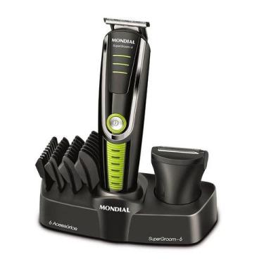 Imagem de Aparador De Pelos Super Groom 6 Bg04 Mondial, Preto e Verde, Bivolt