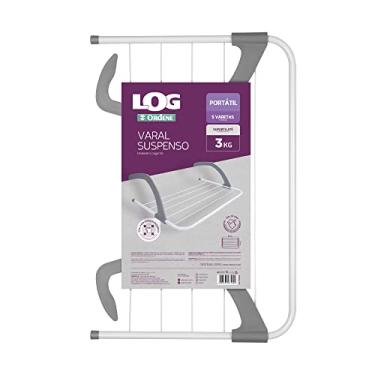 Imagem de Varal Suspenso em Aço com 5 Varetas, Cor Branca, Linha Log, Ordene