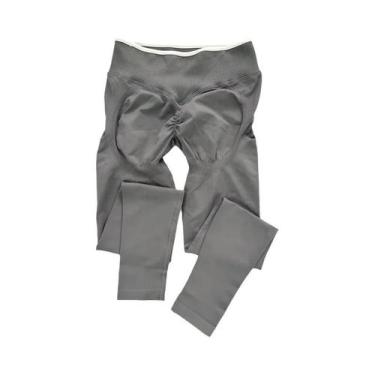 Imagem de Leggings Femininas De Cintura Alta Sem Costura Com Efeito Levanta Bumb
