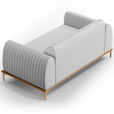 Imagem de Kit Sofá 3 Lugares 210Cm Com 2 Poltronas Molino Cinza D-315