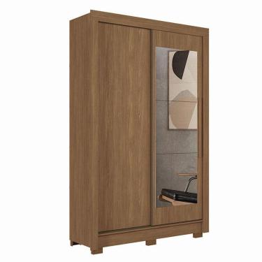 Imagem de Guarda Roupa Solteiro 2 Portas De Correr Com Espelho Lapa Jatobá - Santos Andirá