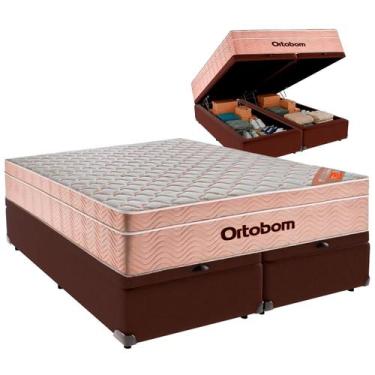 Imagem de Cama Baú King e Colchão Airtech Spring Pocket Molas Ensacadas Ortobom 