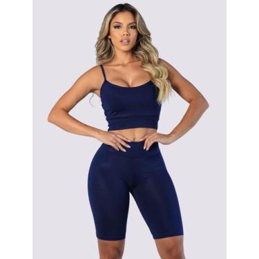 Imagem de Conjunto Fitness Roupa de Academia Corrida Treino Malhar Top Com Bojo 