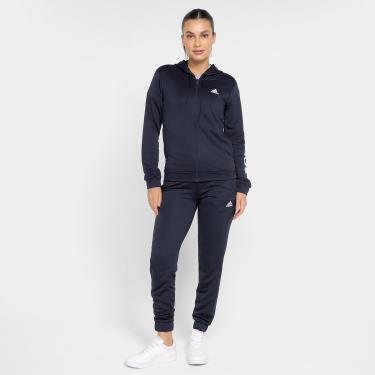 Imagem de Conjunto Longo Adidas Linear Moletinho Feminino-Feminino