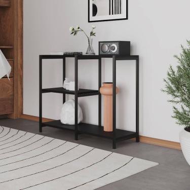Imagem de Aparador Console Industrial Artesania 95cm para Sala Hall Entrada Corredor e Decoração - Preto