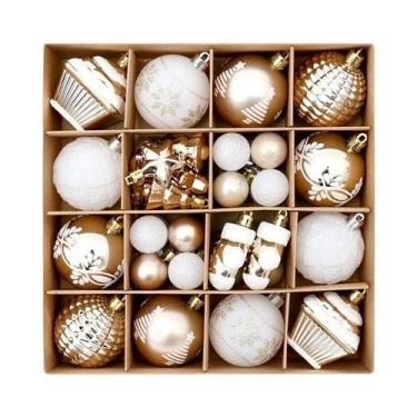 Imagem de Conjunto De Bolas De Natal Pintadas Premium De 6CM, 42 Peças, Decoraçõ