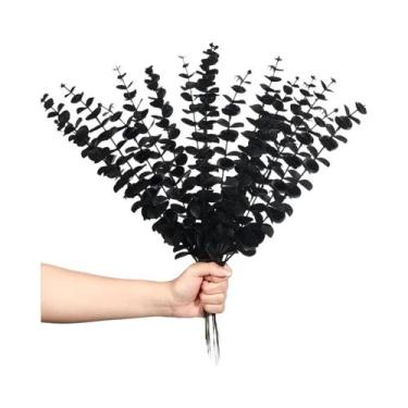 Imagem de Folhas De Eucalipto Artificiais Atacado Plantas Falsas Para Vaso Casa 