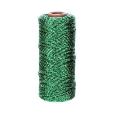 Imagem de Corda De Macramê Dourada E Prateada 1mm 100 Metros Fita Para Artesanat