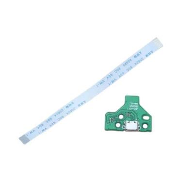 Imagem de Porta De Carregamento USB Para Controle PS4 Com Cabo Flexível JCD Plac