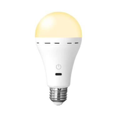 Imagem de Lâmpada LED RGB USB Recarregável E27 Inteligente Regulável Sem Fio Com