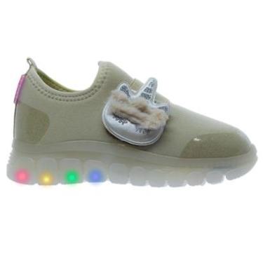 Imagem de Tênis Casual Infantil Menina Novopé 99001300 LED Offwhite-Feminino