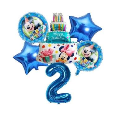 Imagem de Conjunto De Balões Mickey E Minnie Para Menina E Menino, Decoração De 