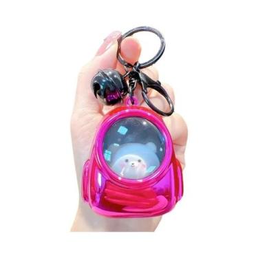 Imagem de Chaveiro De Urso Fofo Kawaii Com Mini Luz Noturna E Luz De Ambiente Pa