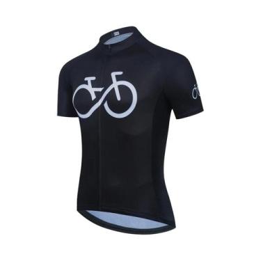 Imagem de Camisa De Ciclismo Masculina Branca De Verão Respirável Manga Curta Pa