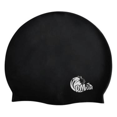Imagem de Touca para Natação de Silicone Infantil DM Splash, Preto