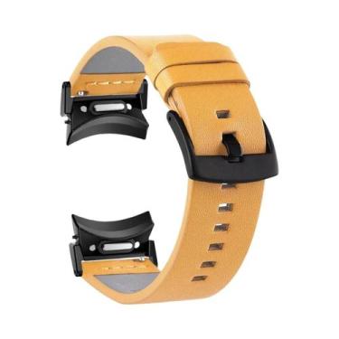 Imagem de Pulseira De Couro De 40 44mm Para Samsung Galaxy Watch 7 6 5 4 Com Fec
