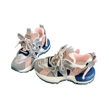 Imagem de Tênis Feminino Casual De Malha Colorido Para Primavera/Outono Com Sola