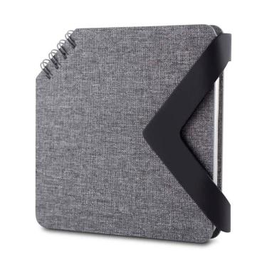 Imagem de Mini Caderno Com Fecho Magnético 70 Folhas Pautadas Cinza