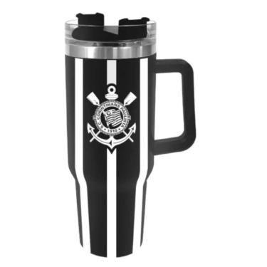Imagem de Caneca Térmica Inox com Tampa Corinthians 1200ML - Allmix