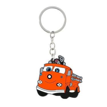 Imagem de Chaveiro: lindo carrinho de bombeiros, desenho animado, presente em liga de zinco