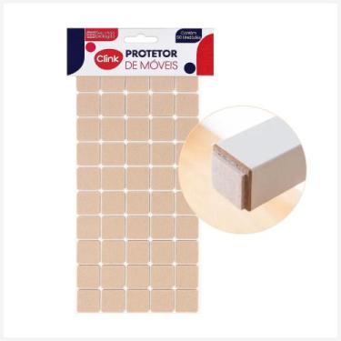 Imagem de Feltro Protetor Móveis Adesivo Pé Cadeira Mesa Móveis 50pçs Quadrado 2