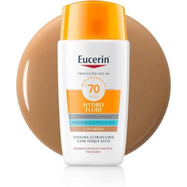 Imagem de Eucerin Protetor Solar Facial Hydro Fluid FPS70 Cor Média 50ml  Alta P