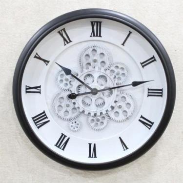 Imagem de Relógio de Parede Silencioso Vintage c/ Números Romanos 40cm - GENERIC